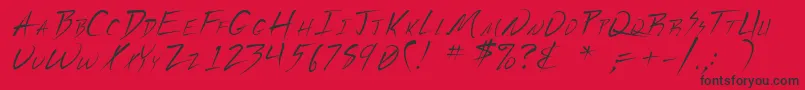 Vecker Font – Black Fonts on Red Background