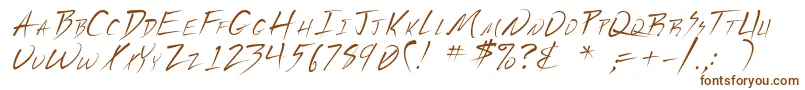 Шрифт Vecker – коричневые шрифты на белом фоне