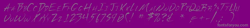 Vecker Font – Gray Fonts on Purple Background