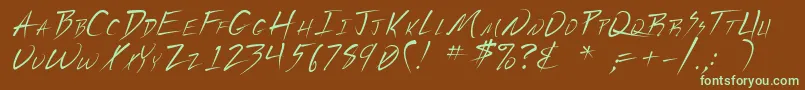 Шрифт Vecker – зелёные шрифты на коричневом фоне