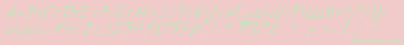 Vecker Font – Green Fonts on Pink Background