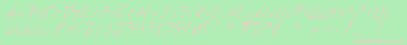 Vecker Font – Pink Fonts on Green Background