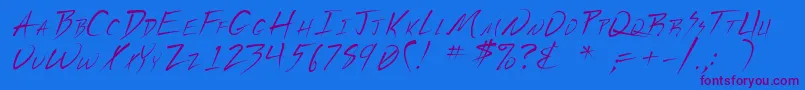 Lisätietoja Vecker-fontista Vecker-fontti – violetit fontit sinisellä taustalla