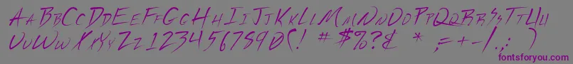 Шрифт Vecker – фиолетовые шрифты на сером фоне