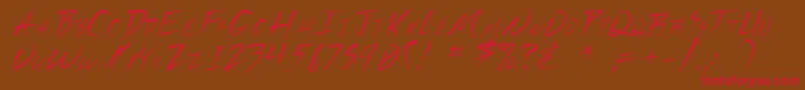 Vecker Font – Red Fonts on Brown Background