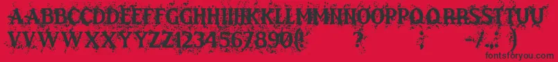 Victorious Font – Black Fonts on Red Background