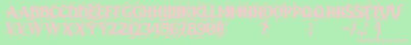 Victorious Font – Pink Fonts on Green Background