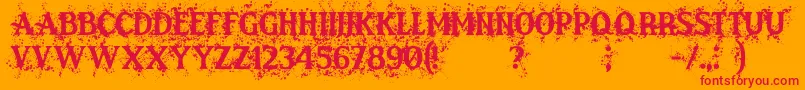 Victorious Font – Red Fonts on Orange Background