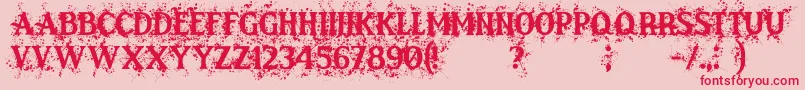 Victorious-Schriftart – Rote Schriften auf rosa Hintergrund