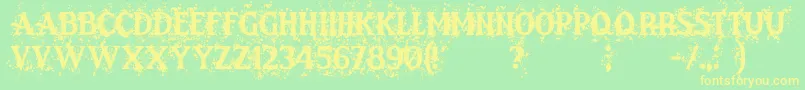 Victorious Font – Yellow Fonts on Green Background