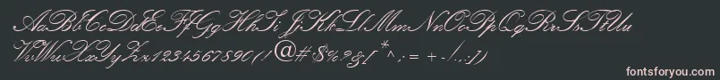 KuenstbRegular Font – Pink Fonts on Black Background