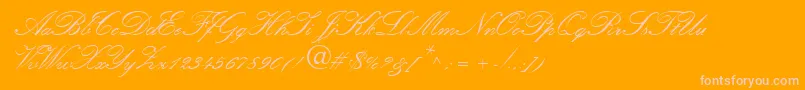 KuenstbRegular Font – Pink Fonts on Orange Background