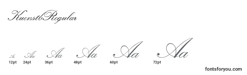 Размеры шрифта KuenstbRegular