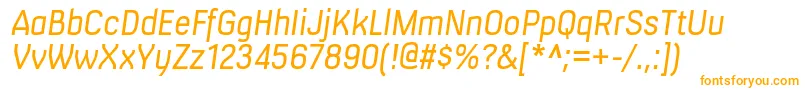 MilibusltItalic Font – Orange Fonts on White Background