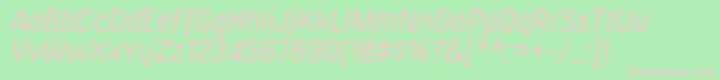Шрифт MilibusltItalic – розовые шрифты на зелёном фоне