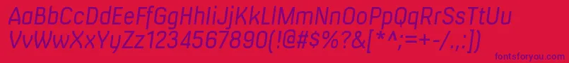 Шрифт MilibusltItalic – фиолетовые шрифты на красном фоне