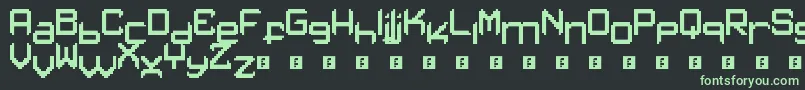 Lont-fontti – vihreät fontit mustalla taustalla