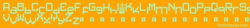 Lont Font – Green Fonts on Orange Background