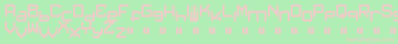 Lont Font – Pink Fonts on Green Background