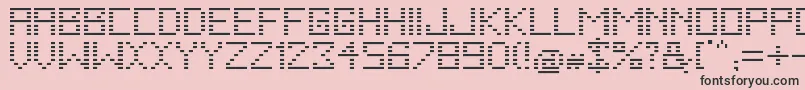 フォントFallingRegular – ピンクの背景に黒い文字