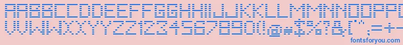 フォントFallingRegular – ピンクの背景に青い文字