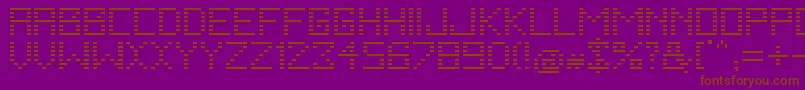 フォントFallingRegular – 紫色の背景に茶色のフォント