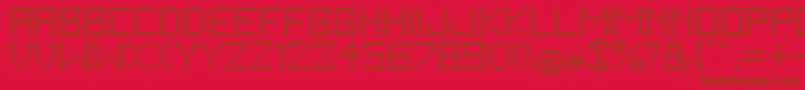 フォントFallingRegular – 赤い背景に茶色の文字