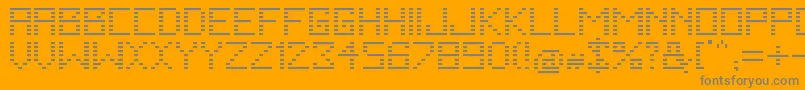 FallingRegular-fontti – harmaat kirjasimet oranssilla taustalla