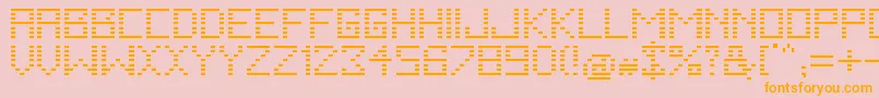 Шрифт FallingRegular – оранжевые шрифты на розовом фоне