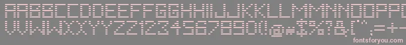 フォントFallingRegular – 灰色の背景にピンクのフォント