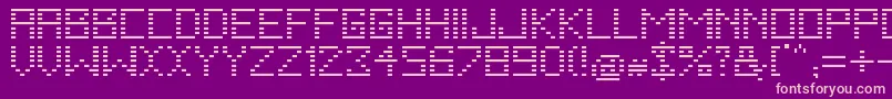 フォントFallingRegular – 紫の背景にピンクのフォント