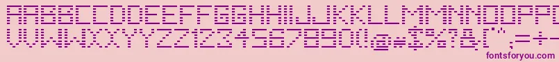 FallingRegular-fontti – violetit fontit vaaleanpunaisella taustalla