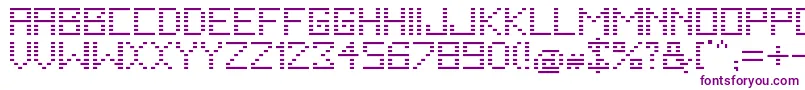 フォントFallingRegular – 白い背景に紫のフォント