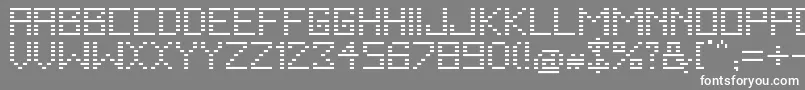 フォントFallingRegular – 灰色の背景に白い文字