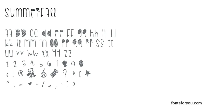 Summerfall Font – alphabet, numbers, special characters