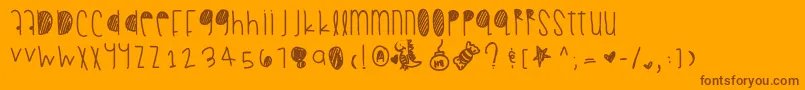 Summerfall Font – Brown Fonts on Orange Background