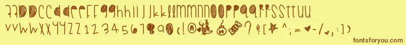 Summerfall Font – Brown Fonts on Yellow Background