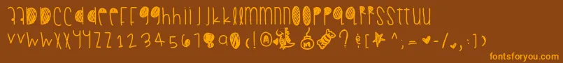 Summerfall Font – Orange Fonts on Brown Background