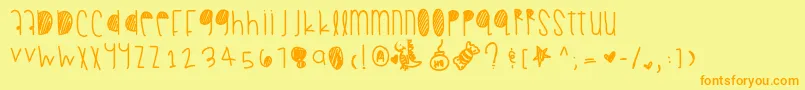 Summerfall Font – Orange Fonts on Yellow Background