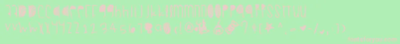 Summerfall Font – Pink Fonts on Green Background