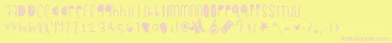 Summerfall Font – Pink Fonts on Yellow Background