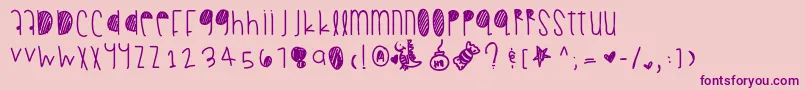 Summerfall Font – Purple Fonts on Pink Background