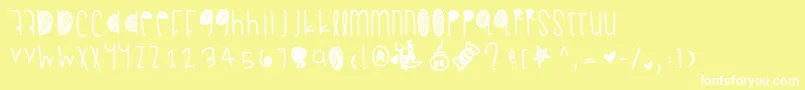 fuente Summerfall – Fuentes Blancas Sobre Fondo Amarillo
