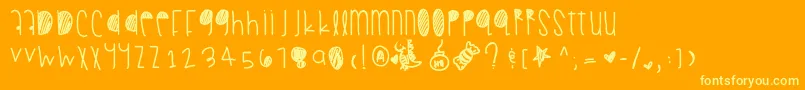 Police Summerfall – polices jaunes sur fond orange