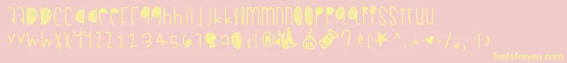 Summerfall Font – Yellow Fonts on Pink Background