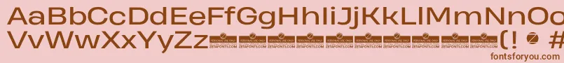Police HeadingProWideRegularTrial – polices brunes sur fond rose