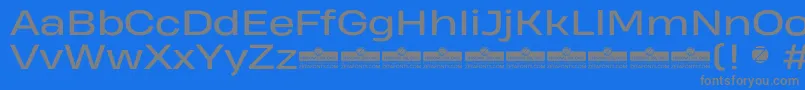 fuente HeadingProWideRegularTrial – Fuentes Grises Sobre Fondo Azul