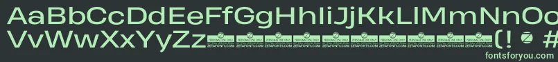 Police HeadingProWideRegularTrial – polices vertes sur fond noir