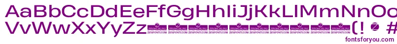 Czcionka HeadingProWideRegularTrial – fioletowe czcionki