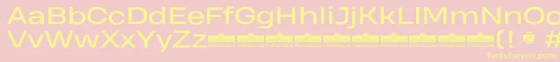 Шрифт HeadingProWideRegularTrial – жёлтые шрифты на розовом фоне